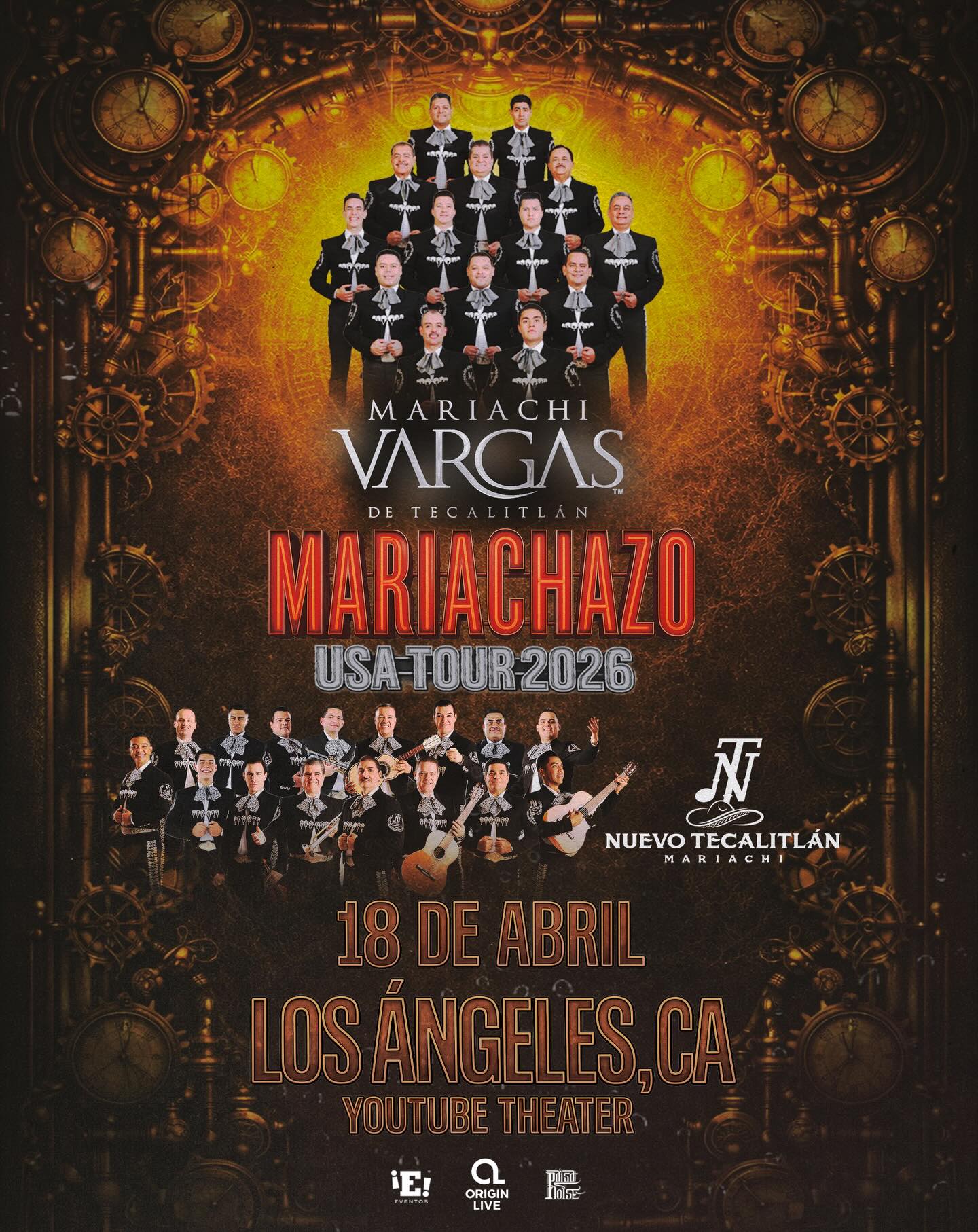 Mariachi Vargas de Tecalitlán Mariachazo 2026 Tour Poster 2026